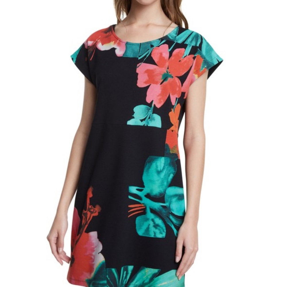 Desigual Floral Black Dress